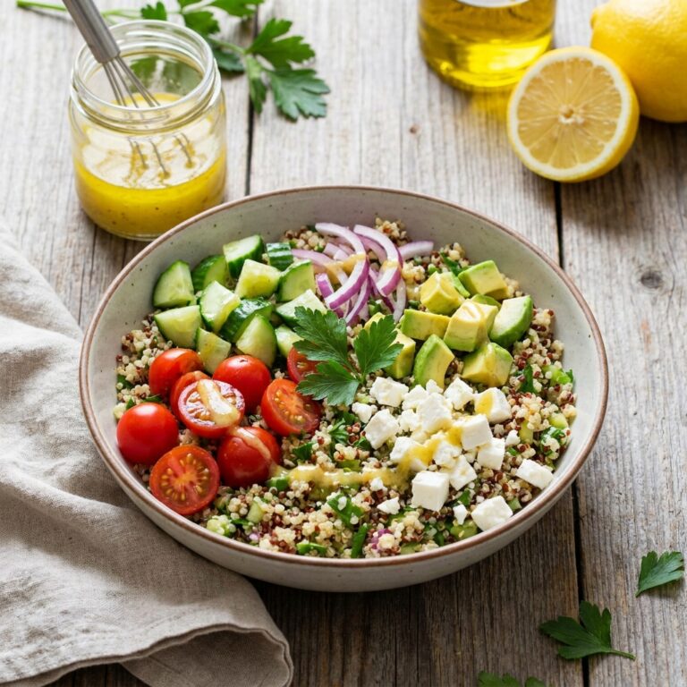Healthy Quinoa Salad with Lemon Dressing