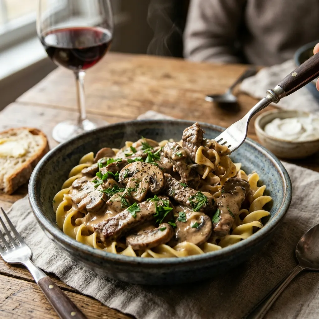 Classic Beef Stroganoff (Rich & Creamy)