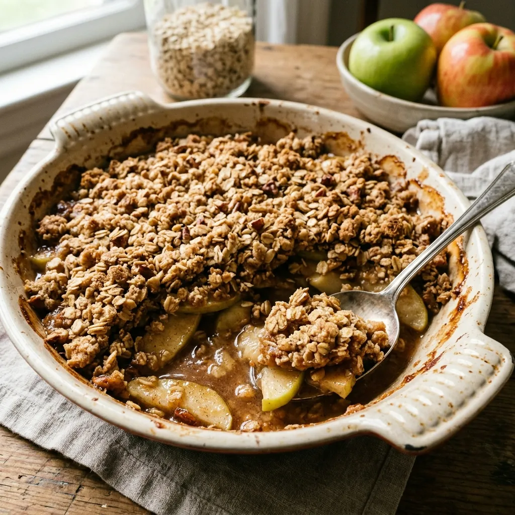 Easy Apple Crisp with Oat Topping (Warm, Crispy & Homemade)