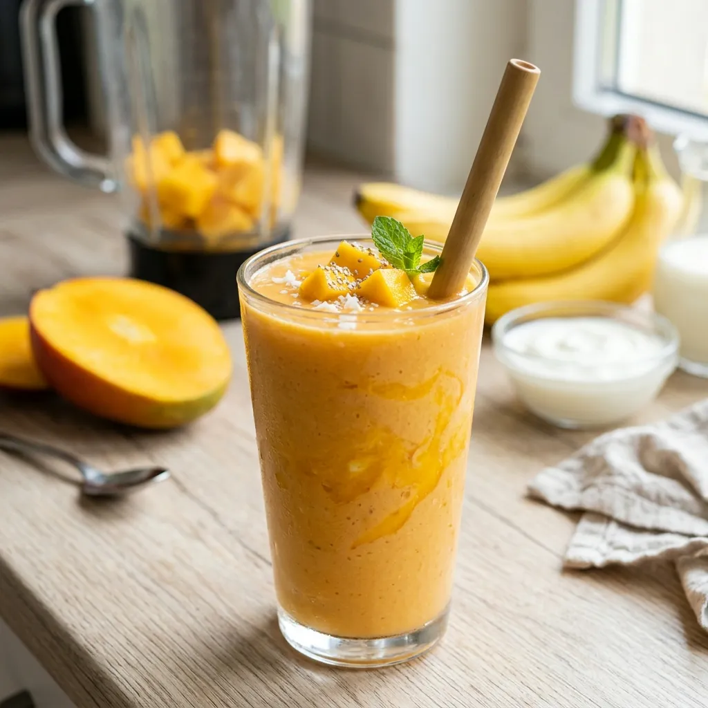 Homemade Mango Smoothie Recipe (Creamy, Healthy & Ready in 5 Minutes)